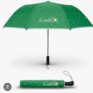 WEATHERMAN Collapsible Golf Umbrella ARNOLD PALMER‎ Green Windproof Signature